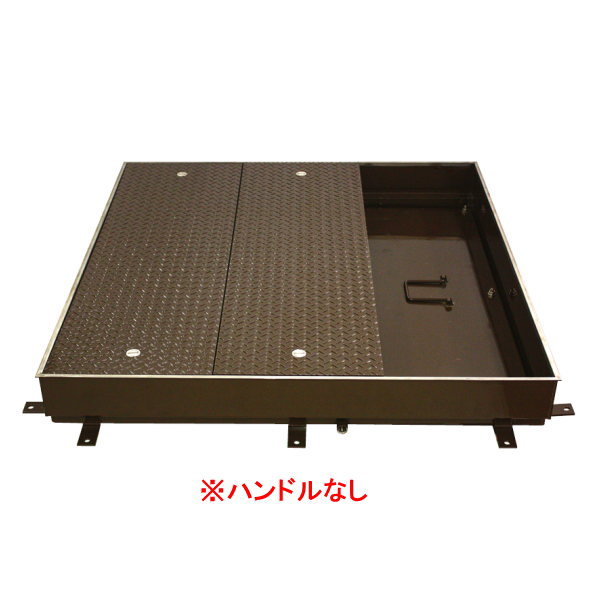カネソウ 器械ハッチ W-6EC-900 密閉形（雨合羽・防臭形） 縞鋼板蓋 手持ち部分なし