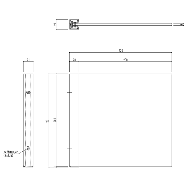 神栄ホームクリエイト サイン（突出型） SK-SPS-2T 図入 H200×W200×D5mm