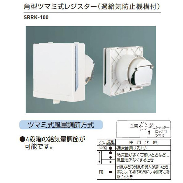 楽天市場】神栄ホームクリエイト プッシュ式レジスター プッシュ開閉式 フィルター付 シルバーホワイト SRP-100F １個 : イーヅカ