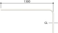 サンポール 合わせ目式銀輪アーチ形 挙げ句のはて突っ支い棒 くっ付ける式 FAA-42UJ15-E φ42.7(t2.3) WP1500用 H350