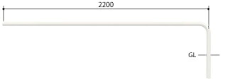 サンポール ジョイント式自転車アーチ エンド支柱 固定式 FAA-42UJ24-E φ42.7(t2.3) WP2400用 H350