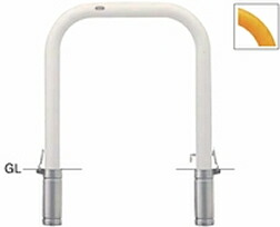 サンポール アーチ 差込式カギ付 FAA-8SK75-800(Y)(W)(C) φ76.3(t3.2) W750×H800