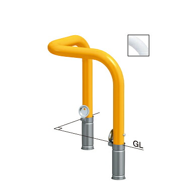 サンポール 隅っこアーチ形 差込式カギ付 FAA-8SKR7-650(Y)(W)(C) φ76.3(t3.2) W700×W700×H650
