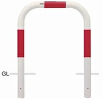 サンポール アーチ 固定式 FAA-8U75-800(RW) φ76.3(t3.2) W750×H800|イーヅカ
