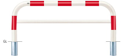 サンポール アーチ 差込式 FAH-11S20-800(RW) φ101.6(t4.2) W2000×H800