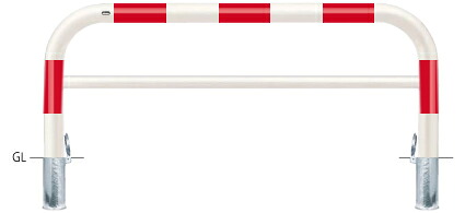 サンポール アーチ 差込式フタ付 FAH-11SF20-800(RW) φ101.6(t4.2) W2000&times;H800｜イーヅカ