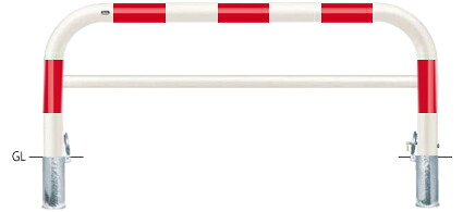 サンポール アーチ 差込式カギ付 FAH-11SK20-800(RW) φ101.6(t4.2) W2000×H800|イーヅカ