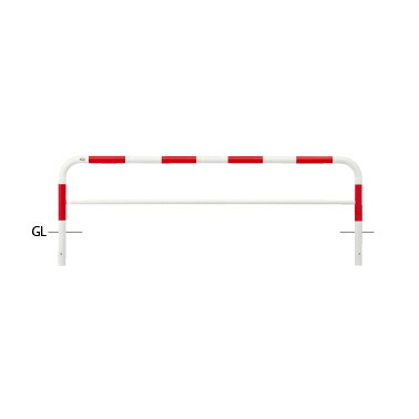 サンポール アーチ 固定式 FAH-7U25-650(RW) φ60.5(t2.8) W2500×H650