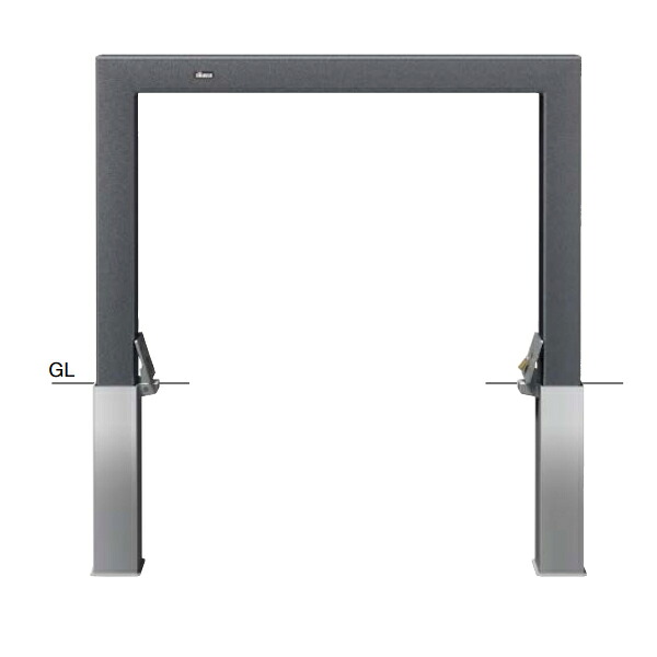 サンポール スクエアボラード □80 H700 W1000 差込式カギ付 FAS-88SK10-700 受注生み出すこと品