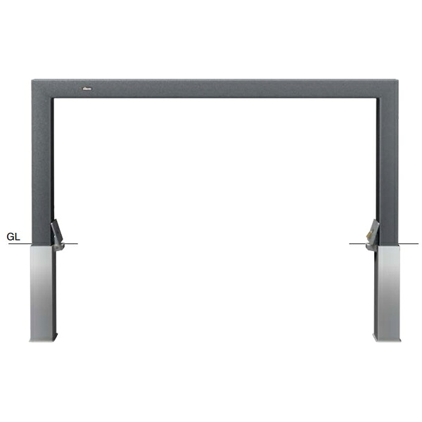 サンポール スクエアボラード □80 H700 W1500 差込式カギ付 FAS-88SK15-700 受注生み出すこと品
