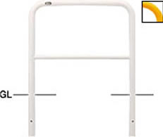 サンポール アーチ形 くっ付ける式 FAH-42U7-650φ42.7(t2.3) W700×H650
