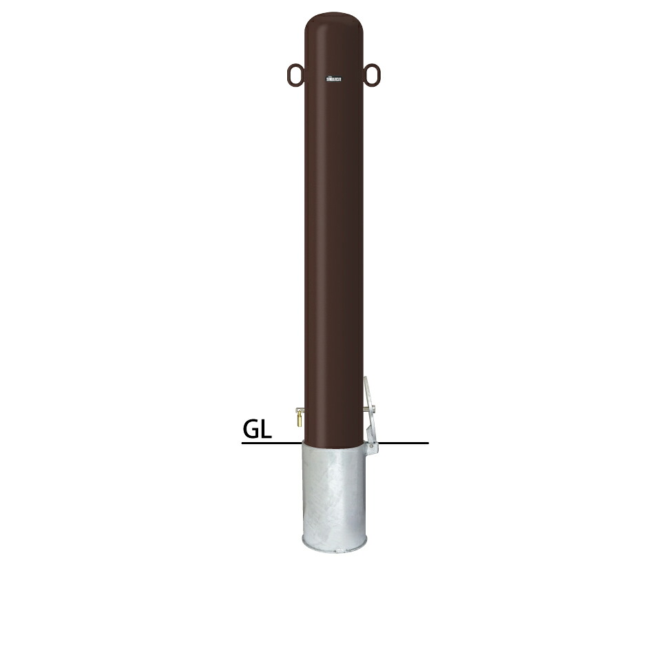 サンポール ピラー 差込式カギ付 FPA-14SK4-F11 両引っかかり φ139.8(t4.5) H1000