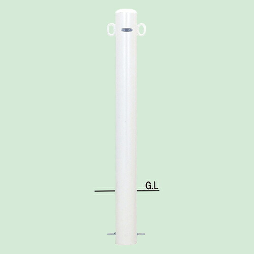 帝金 バリカー ピラー型 固定式 54-A 両フック 白 径101.6×t3.2 H850 7,328円