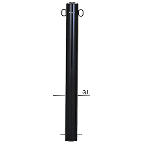 帝金 バリカー ピラー型 固定式 55-4 両フック 茶(埋込み400) 径114.3×t4.5 H850|イーヅカ