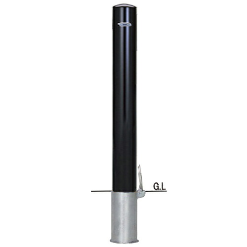 帝金 バリカー ピラー型 脱着式 55-P フックナシ 茶 径114.3×t4.5 H850