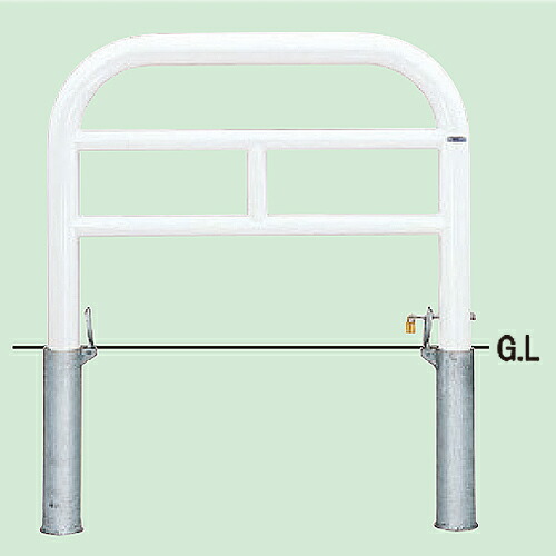 帝金 脱着式カギ付 HG83PK-10白 φ76.3&times;t3.2 W1000 H750｜イーヅカ