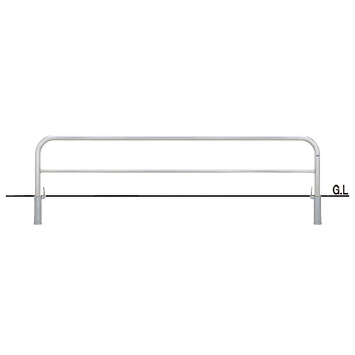帝金 脱着式フタ付 S82P3-30 φ60.5×t3.0 W3000 H650 車止め-花・ガーデン・DIY-エクステリア・ガーデンファニチャー