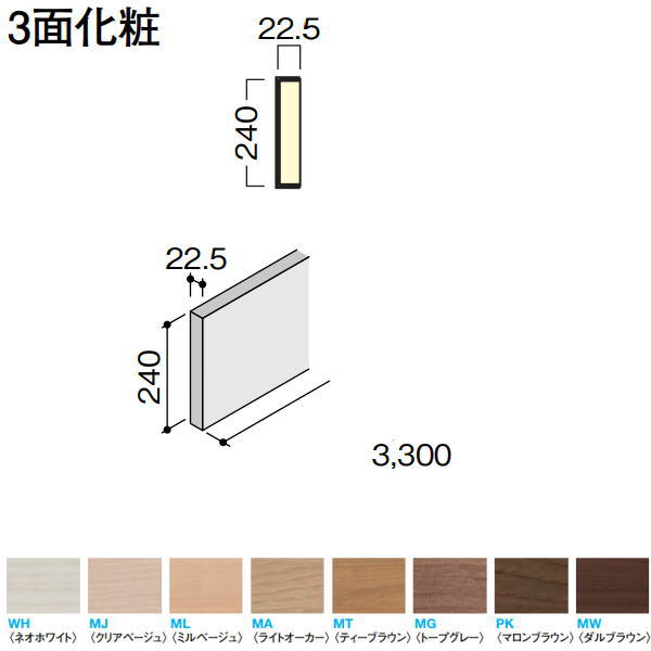 楽天市場 大建 ハピア階段 ベーシック柄 箱側桁 3300 木口縁材同梱 Cr821 K61 1枚 イーヅカ