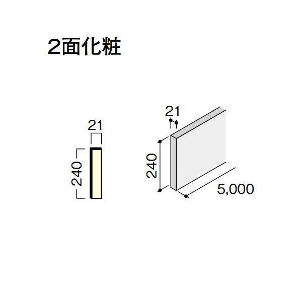 DAIKEN イエリア上がり段部材 箱型 今めかしい表現スタイル箱側桁（木口縁材同梱） 箱側桁5000 1枚入り口・入口 CC561-K91●●