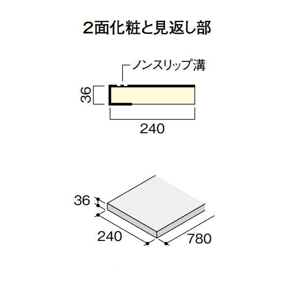DAIKEN トリニティ階段 箱型 箱踏板 780 4枚入 CR405-14◇◇◇◇