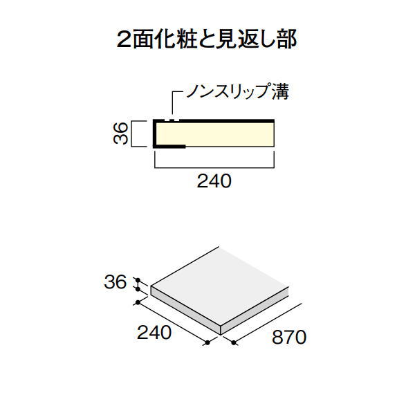 DAIKEN トリニティ階段 箱型 箱踏板 870 3枚入 CR405-23◇◇◇◇｜イーヅカ