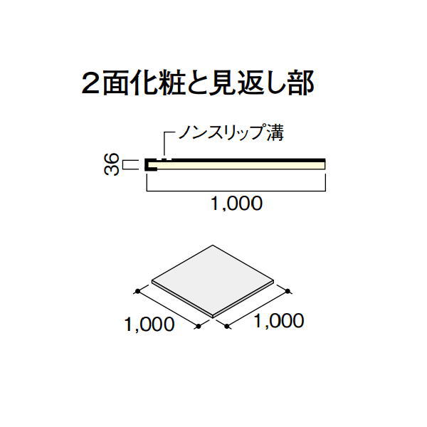 DAIKEN トリニティ階段 箱型 箱踊り場 1000 1枚入 CR459-11◇◇◇◇