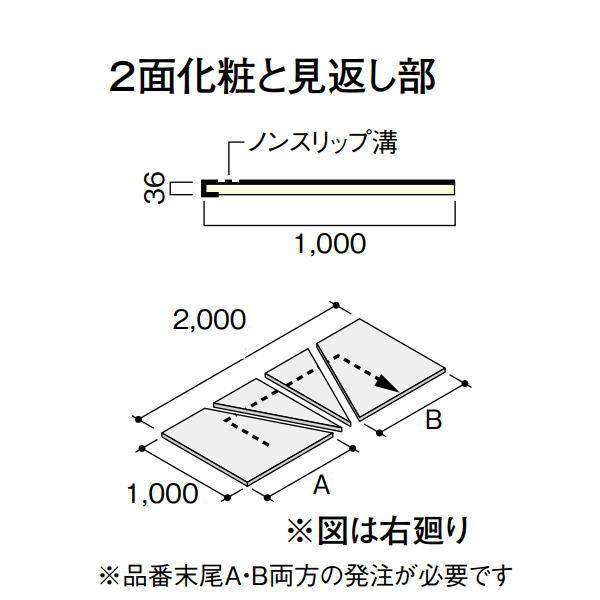 DAIKEN トリニティ上がり段 箱型 箱四段廻踏み板（バリアフリー相応う） 2000 2枚入 CR474-1◇◇◇◇■● 木材・建築資材・設備-花・ガーデン・DIY