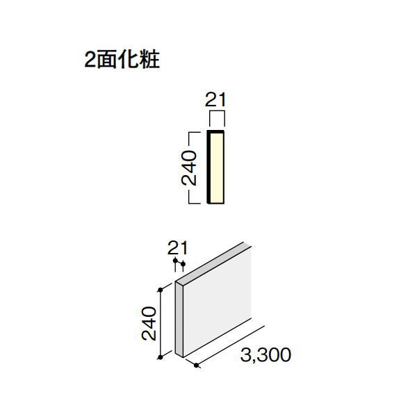 DAIKEN トリニティ階段 箱型 箱側桁（木口縁材同梱） 3300 1枚入 CR621-61◇◇◇◇