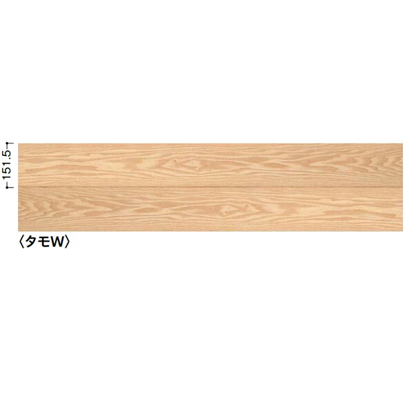 DAIKEN デザイン壁材／銘木壁材 化粧羽目板N タモW 9.5mm厚さ 151.5×3950mm（6枚・3.59平米） WM1134-1
