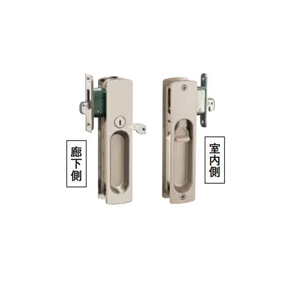 楽天市場】DAIKEN 引戸・吊戸 角座交換用カマ錠 表示カマ錠 Tシルバー