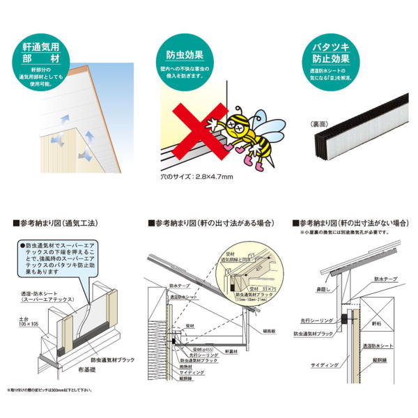 フクビ 防虫通気材ブラック18 50本入 BT18K 【2023福袋】 | www