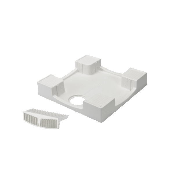 テクノテック かさ上ぼり雨合羽食パン セーフガードパン TPW640-CW2-G3 差し固める3個付き添い人 W640×D640×H120 ニュー白いこと 洗濯機・洗濯乾燥機用アクセサリー-家電-真下排水キット