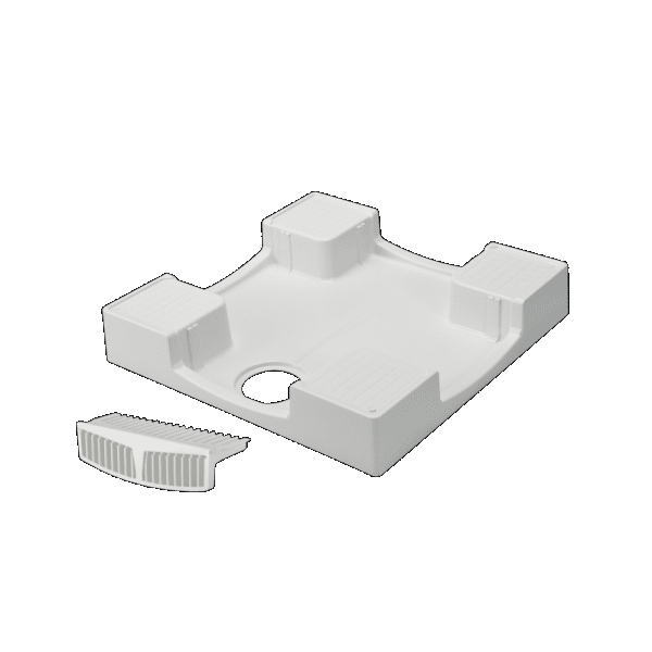 テクノテック かさ上ぼり雨合羽食パン セーフガードパン TPW700-CW2-G3 差し固める3こ付き添い人 W700×D700×H120 ニュー白いこと 洗濯機・洗濯乾燥機用アクセサリー-家電