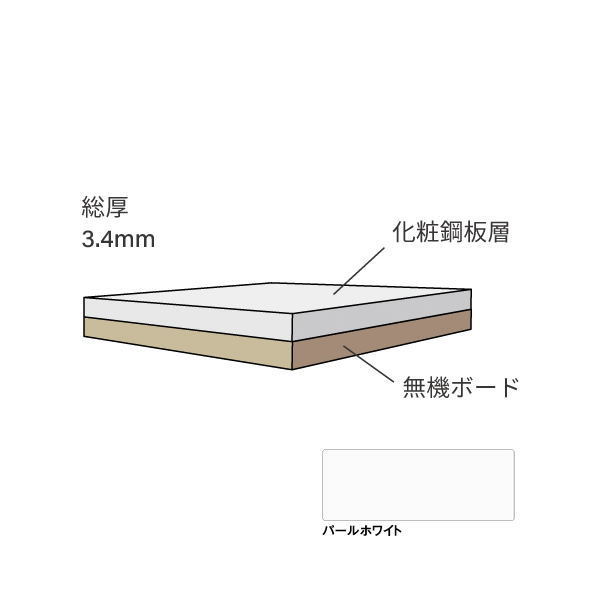 ニチレイマグネット マグピタボード MP0306-PW パールホワイト 3×6 910×1820 (2枚入)