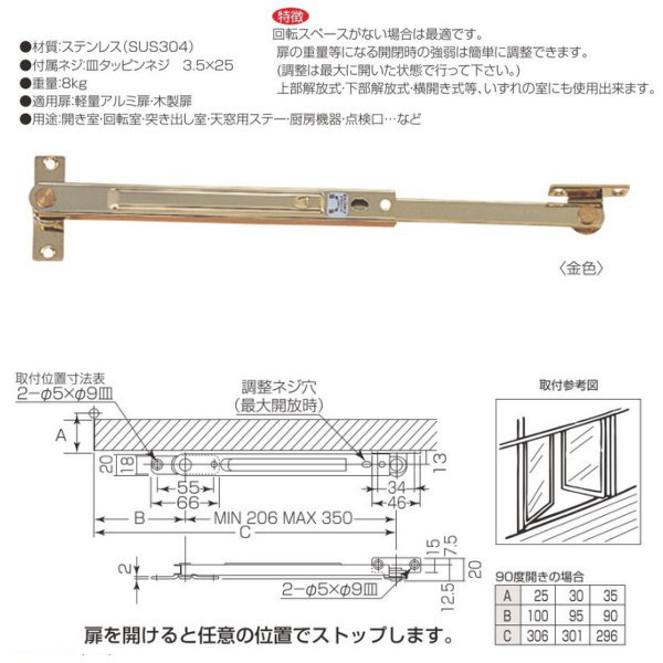 丸喜金属元素 ステンレス鋼 無償性合わせる器（面付型） S-745 234 仕上:金色