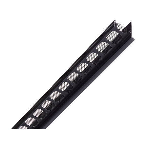 ナスタ 軒天換気口 ブラック KS-0853P サイズ定尺1820mm サラン18メッシュ防虫網 20本