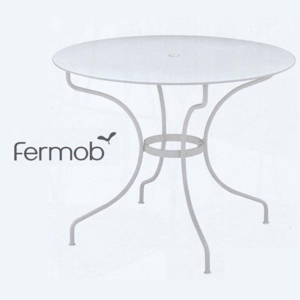 Fermob 歌劇場一覧表 96／01白いこと 径960×H740粍 日がさ穴径40粍