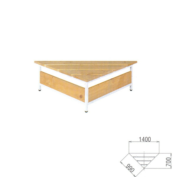 BENCH 合わせ目長椅子 ３角形 WJT-1400 W1400×D700×H390粍