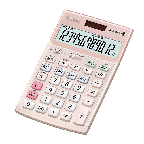 カシオ 電卓 JS-20WKA-PK-N 1台｜イーヅカ