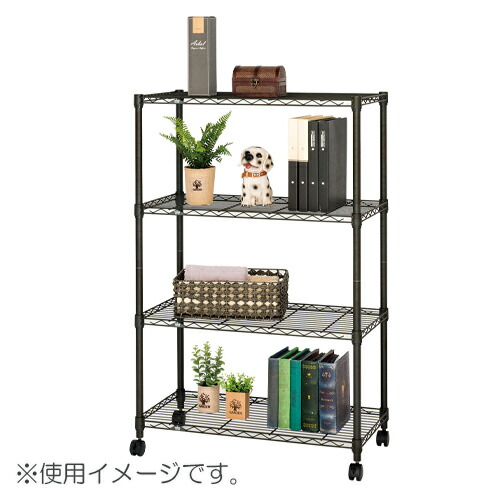 ドウシシャ ルミナスノワールフリーラック4段80Ｗ NO8012-4 1台