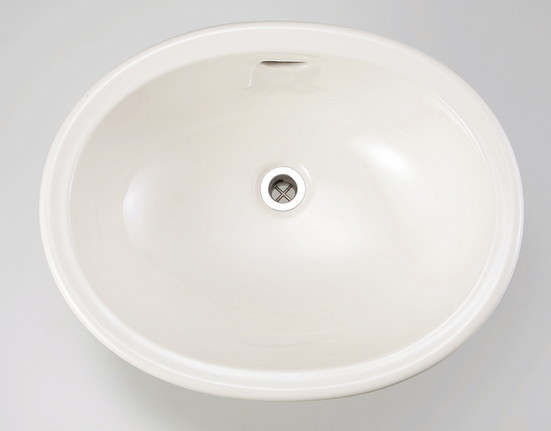 オンリーワンクラブ 陶磁器洗面器 スロウカラーズ リネン Mオーバル IB4-E350040