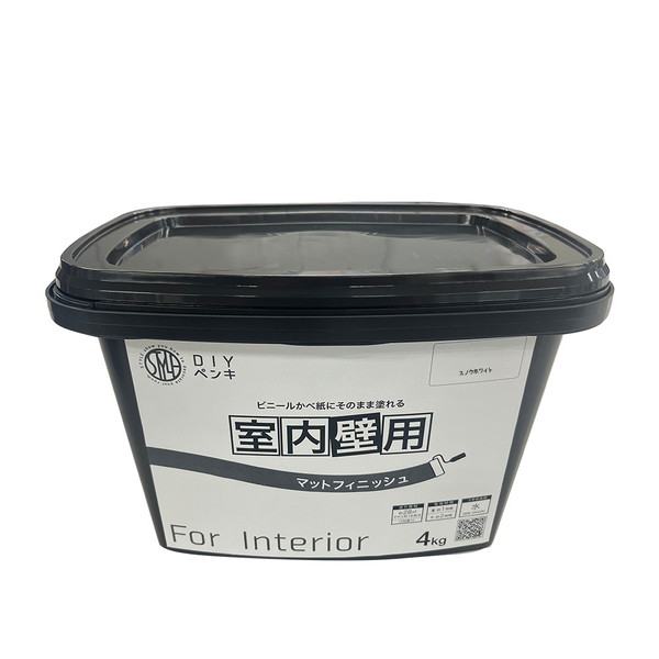 ニッペ STYLE DIYペンキ マットフィニッシュ 室内壁用 スノウホワイト 4kg