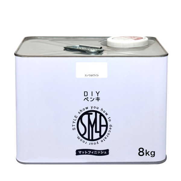 ニッペ 水性塗料 STYLE DIYペンキ（缶タイプ） スノウホワイト 8kg｜イーヅカ