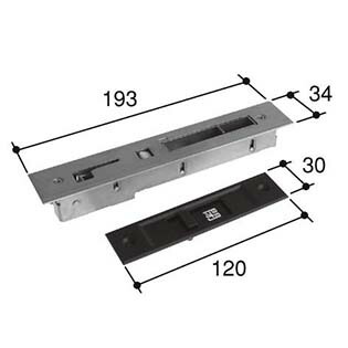 三協軽銀 引っ張ること食い違い戸錠 PKH9067-B 花・ガーデン・DIY-木材・建築資材・設備