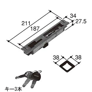 三協軽銀 引っ張ること食い違い戸錠 PKH9147-00