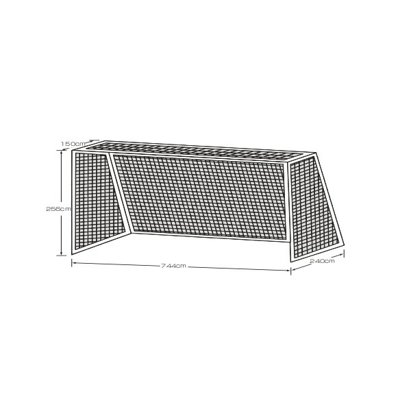 交換無料 楽天市場 カネヤ 一般サッカーゴールネット 四角目ハイグレード K 1371 幅744cm 高256cm 奥行上150cm 奥行下240cm イーヅカ 訳ありセール格安 Dogalmaya Com