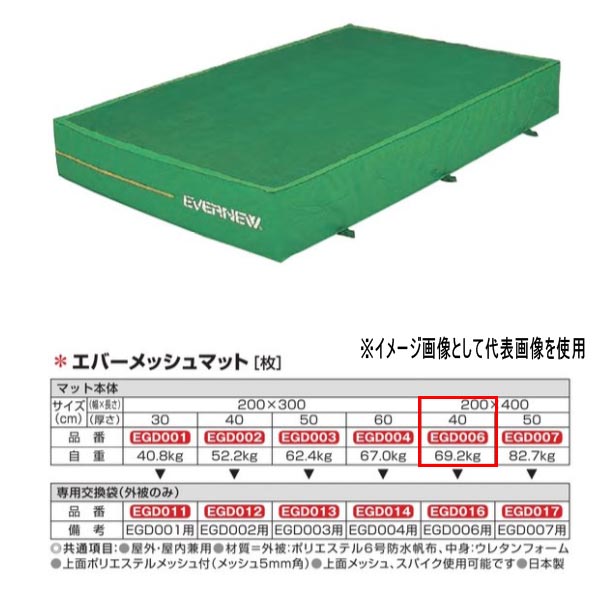 エバニュー エバーメッシュマット EGD006 200×400珊 40珊厚