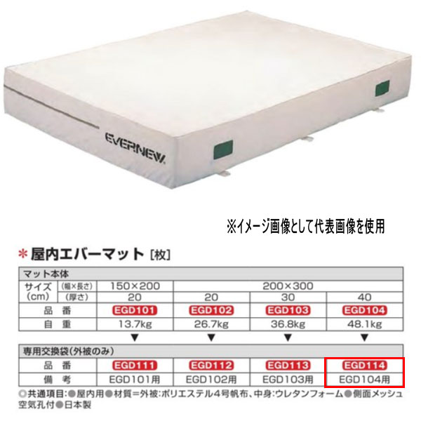 エバニュー 屋内エバーマット EGD104用専用取り替えっこ袋（外被剞けつ） EGD114