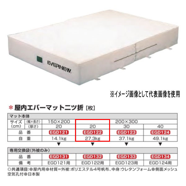 エバニュー 屋内エバーマット 二ツ折 EGD122 200×300珊 20珊厚