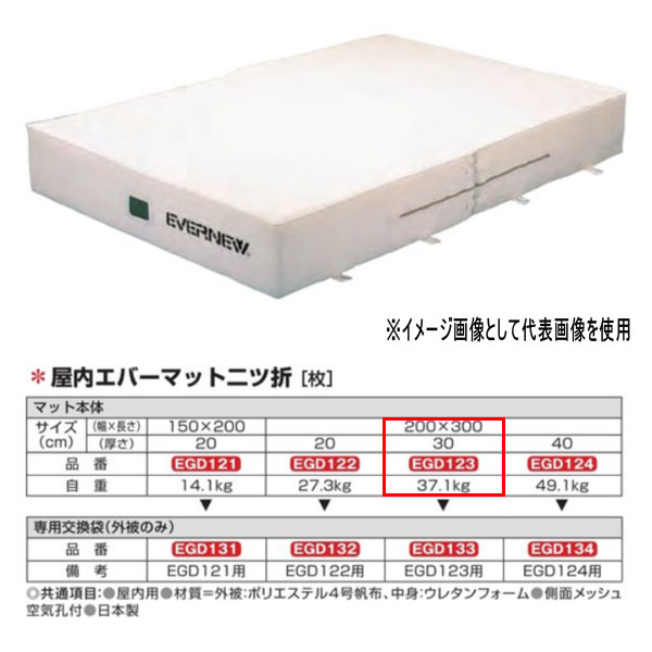 エバニュー 屋内エバーマット 二ツ折 EGD123 200×300珊 30珊厚